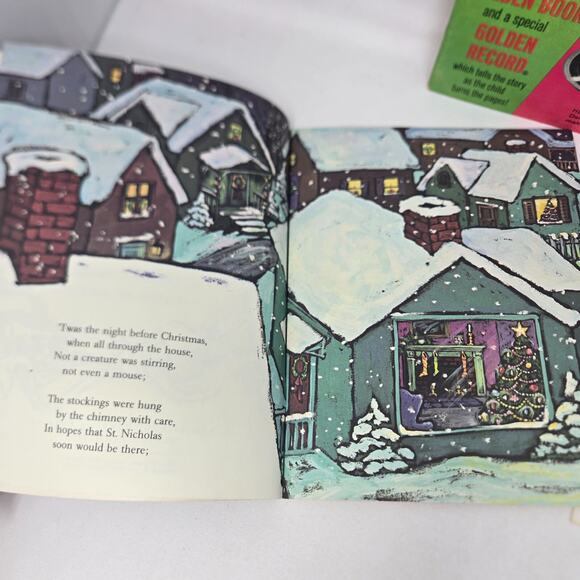 Little Golden Book Christmas Book 7" Records Rudolph Frosty‎ Night Before 45s - Picture 11 of 16